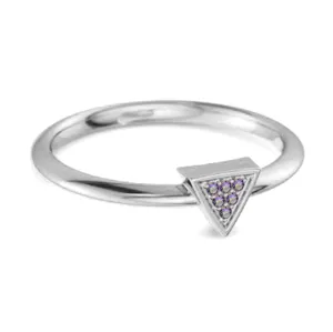 0.12Ct Mystic Topaz Love & Pride 925 Sterling Silver Stacking Ring