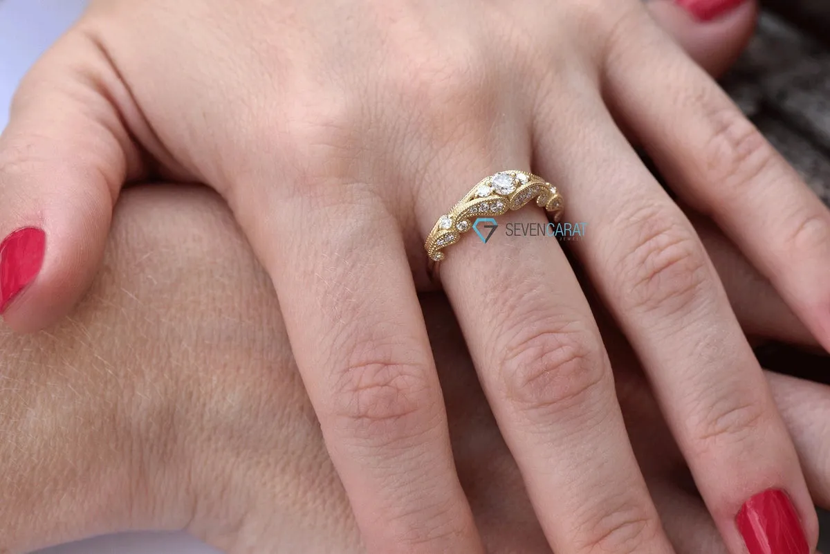 1 carat diamond Filigree engagement ring