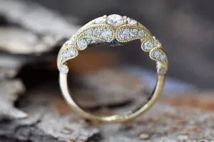 1 carat diamond Filigree engagement ring