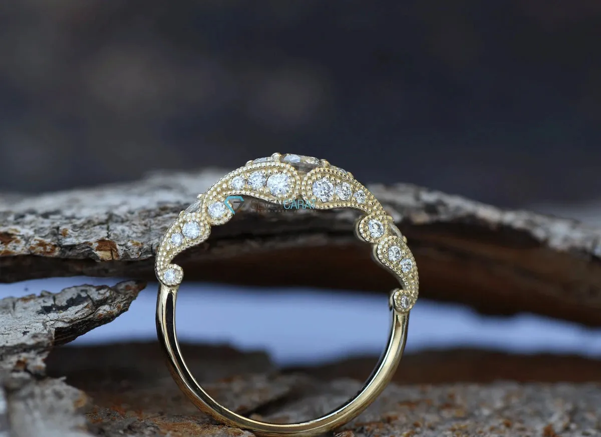 1 carat diamond Filigree engagement ring