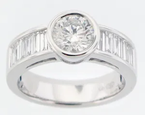 1.05ct Bezel Set Diamond Engagement Ring
