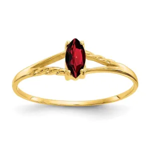 10k Yellow Gold Marquise Petite Birthstone Rings
