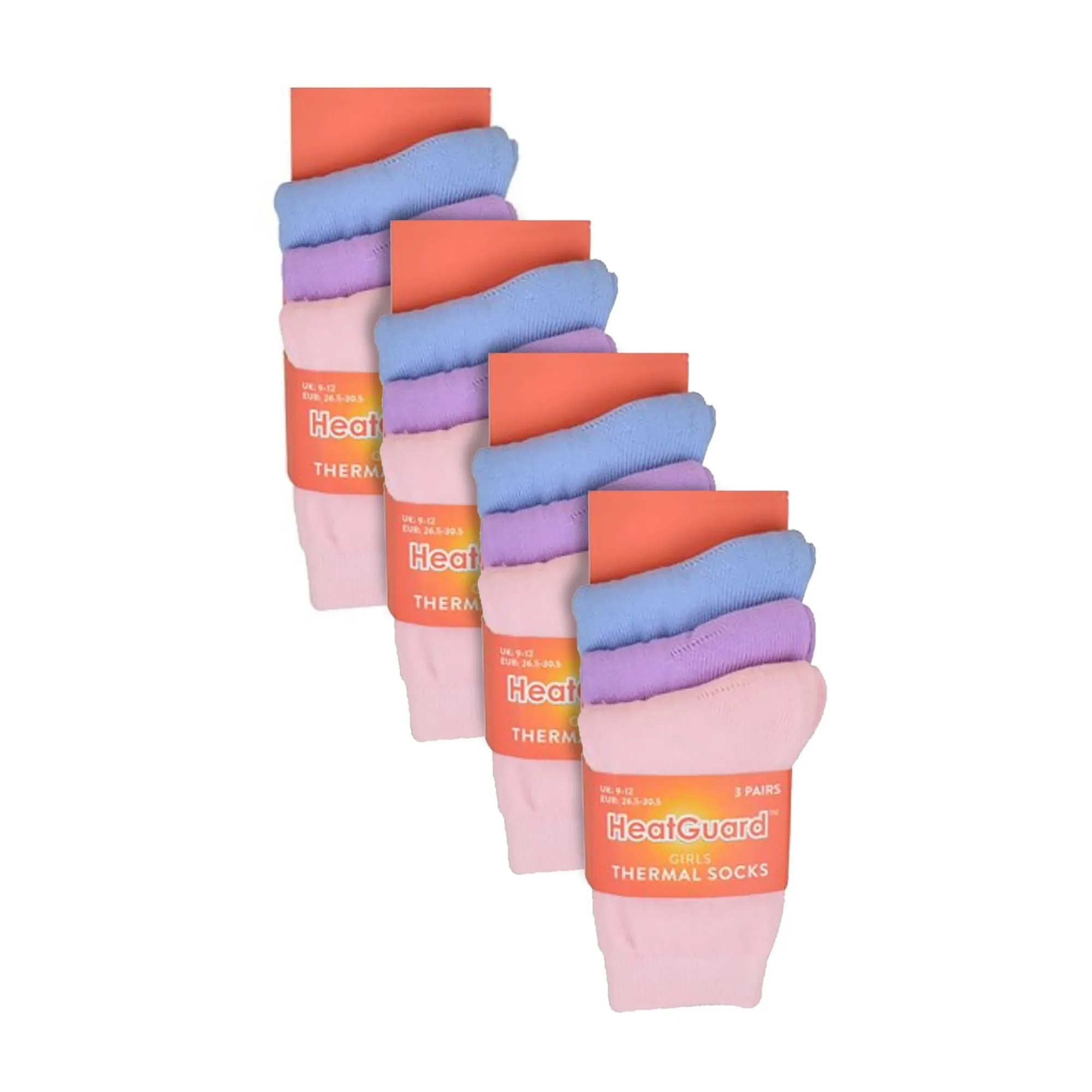 12 Pack Boys & Girls Thick Warm Thermal Winter Socks (3 Sizes)