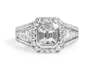 1.40CT T.W. Octagon Diamond Right Hand Ring