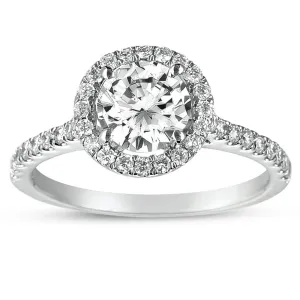 14K WHITE GOLD DIAMOND ENGAGEMENT RING WITH 0.36 CARAT TOTAL WEIGHT IJ COLOR SI2 CLARITY