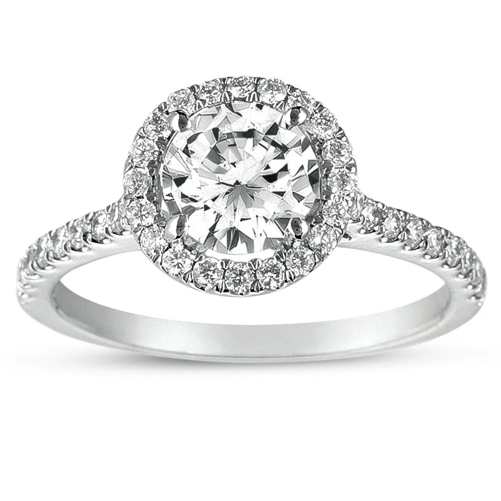 14K WHITE GOLD DIAMOND ENGAGEMENT RING WITH 0.36 CARAT TOTAL WEIGHT IJ COLOR SI2 CLARITY