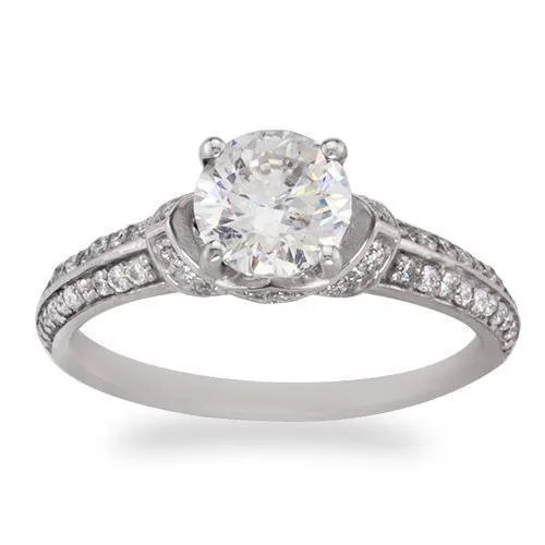 14k White Gold Engagement Ring 1.33 Ctw