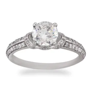 14k White Gold Engagement Ring 1.33 Ctw