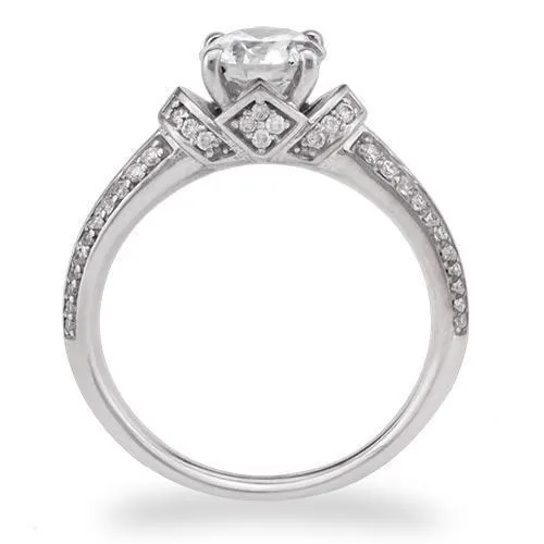 14k White Gold Engagement Ring 1.33 Ctw