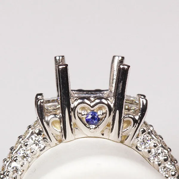 14K White Gold Engagement Ring Designed By Christopher Michael