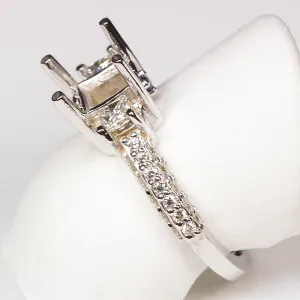14K White Gold Engagement Ring Designed By Christopher Michael