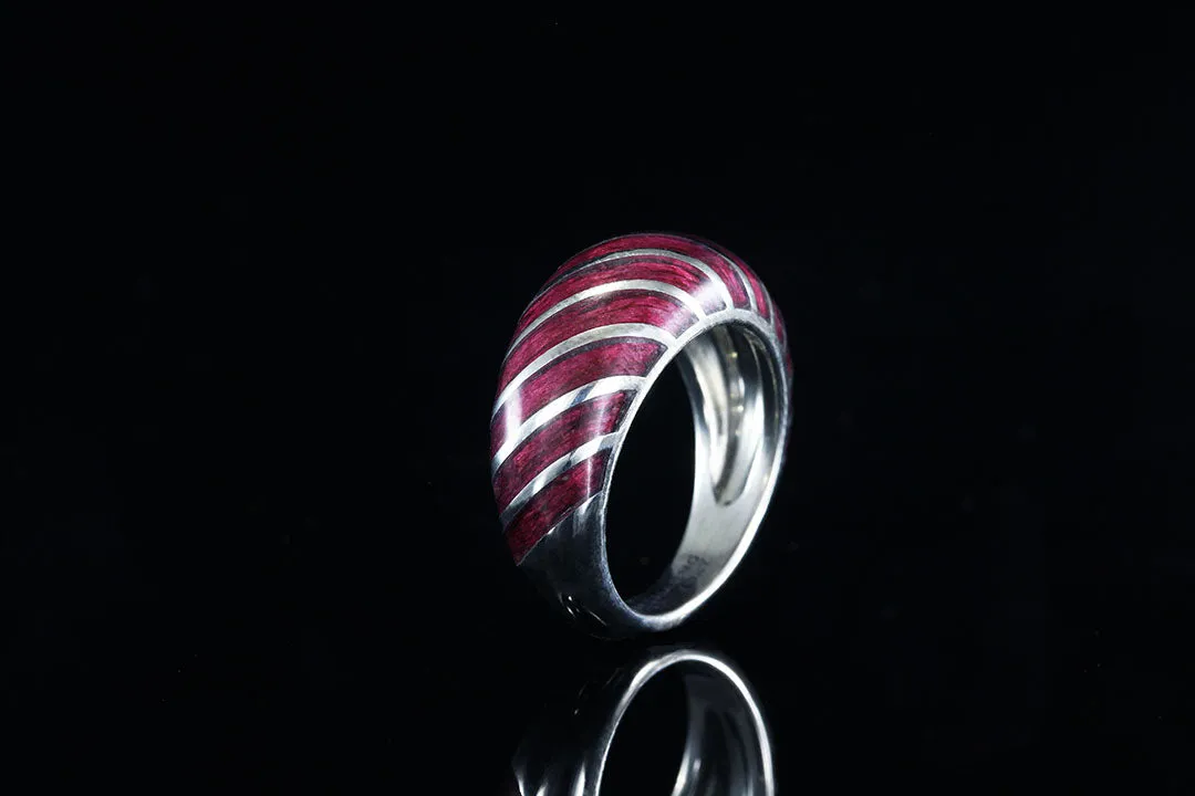 14K WHITE GOLD PURPLEHEART COCKTAIL RING