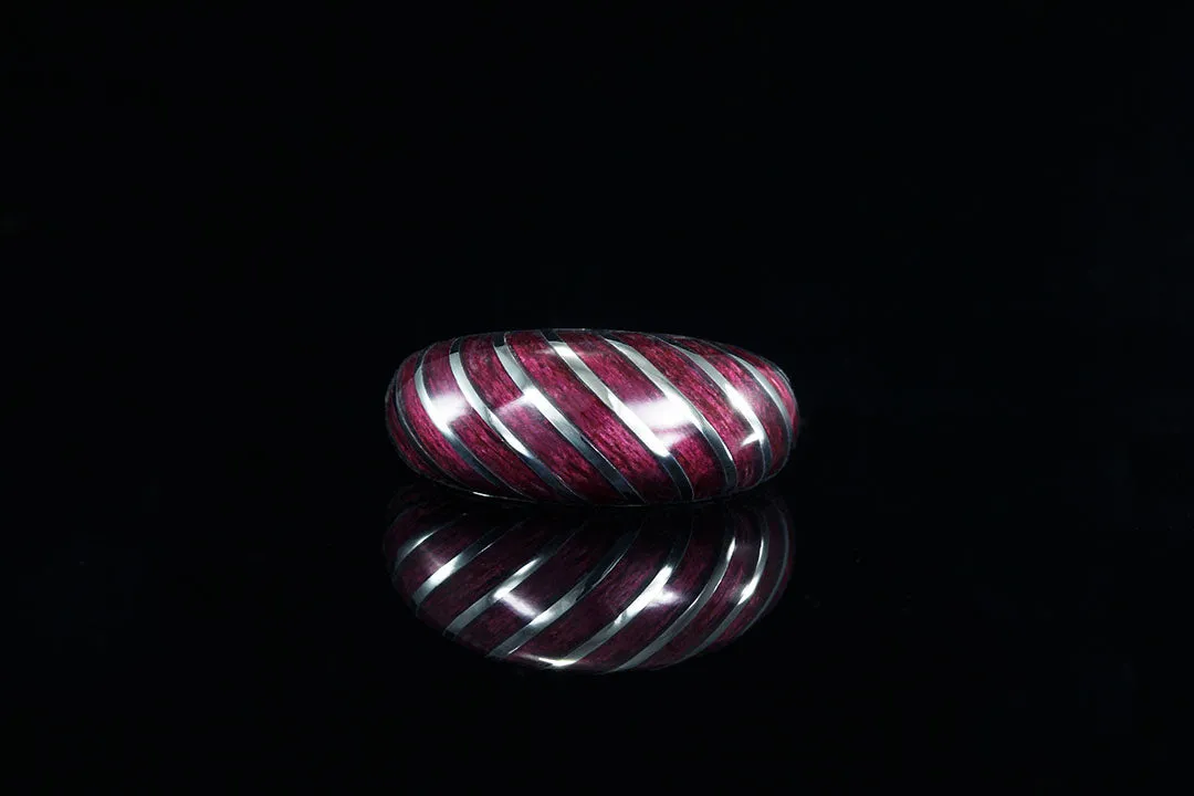 14K WHITE GOLD PURPLEHEART COCKTAIL RING
