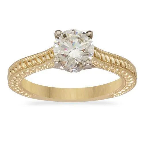 14k Yellow Gold Diamond Engagement Ring 1.33 Ctw