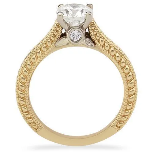 14k Yellow Gold Diamond Engagement Ring 1.33 Ctw