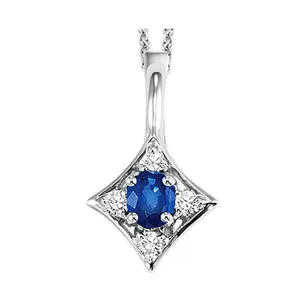 14KT White Gold & Diamond Classic Book Color Ensembles Neckwear Pendant  - 1/10 ctw