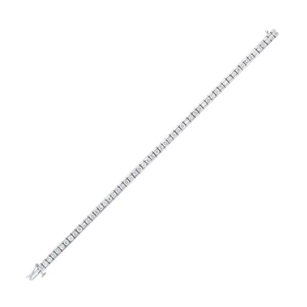 14KT White Gold & Diamond Classic Book Tennis Bracelet  - 7 ctw