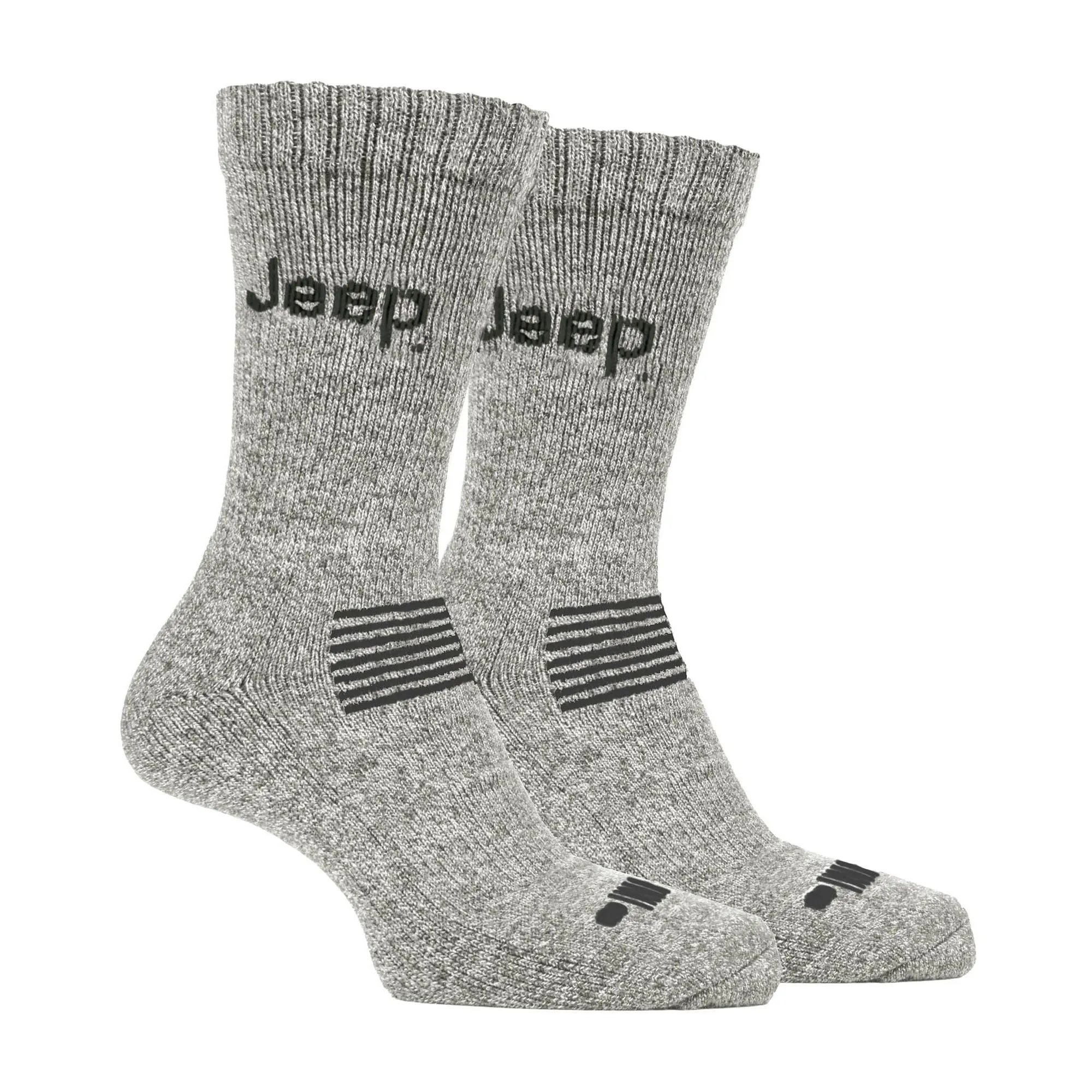 2 Pack Men's Wool Mix Boot Socks | Heavy Duty Crew Thermal Outdoor Socks