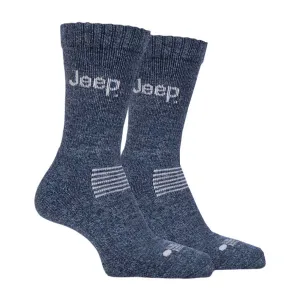 2 Pack Men's Wool Mix Boot Socks | Heavy Duty Crew Thermal Outdoor Socks