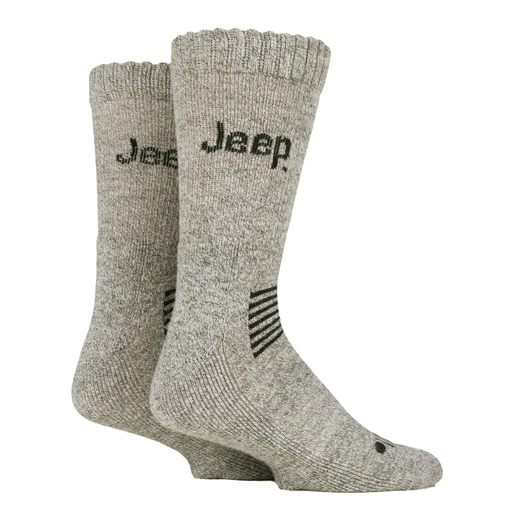 2 Pack Men's Wool Mix Boot Socks | Heavy Duty Crew Thermal Outdoor Socks