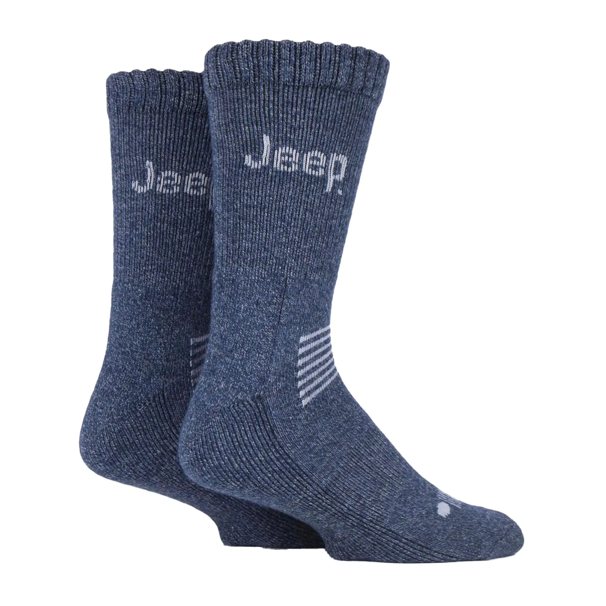 2 Pack Men's Wool Mix Boot Socks | Heavy Duty Crew Thermal Outdoor Socks