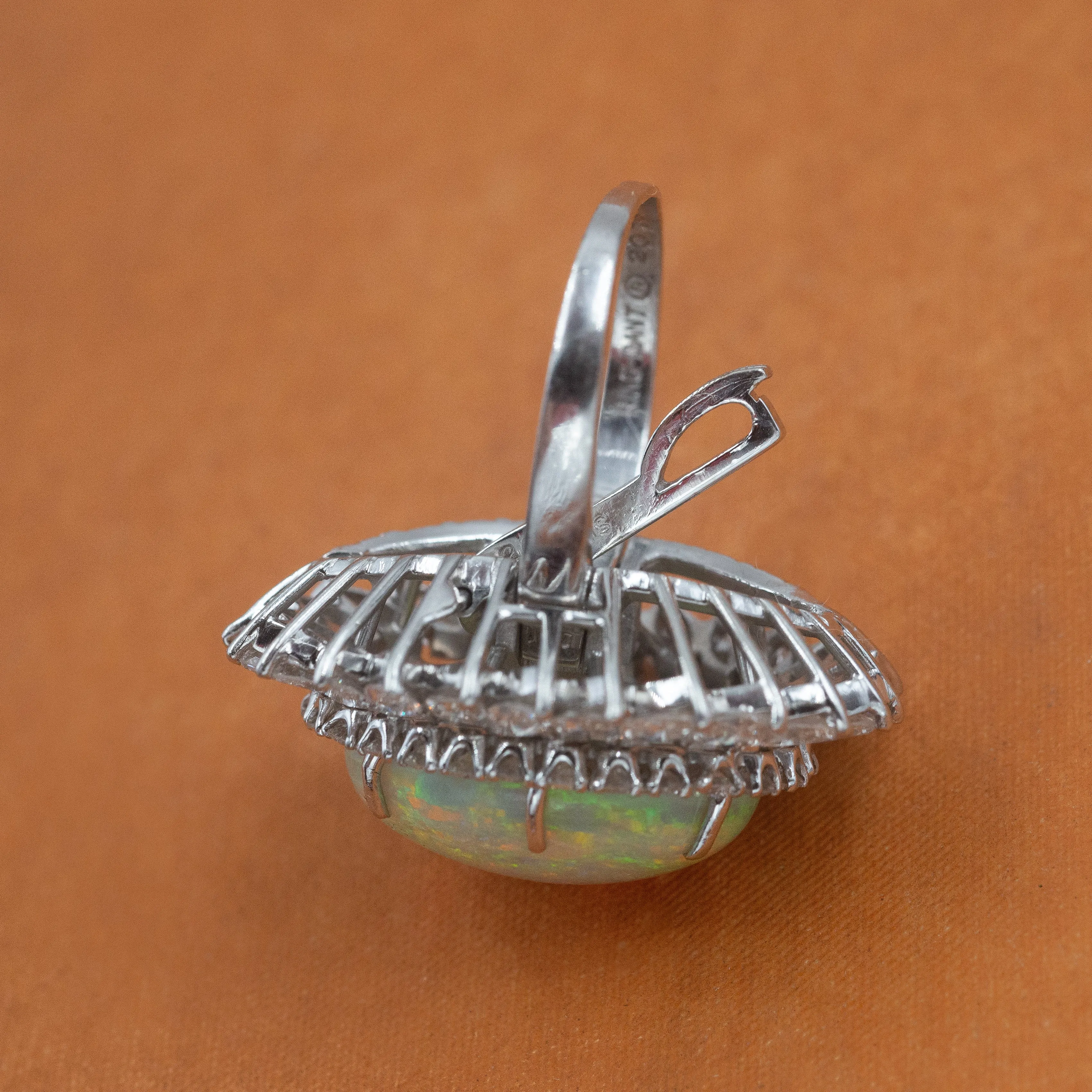 20 Carat Opal Pendant Ring c1970
