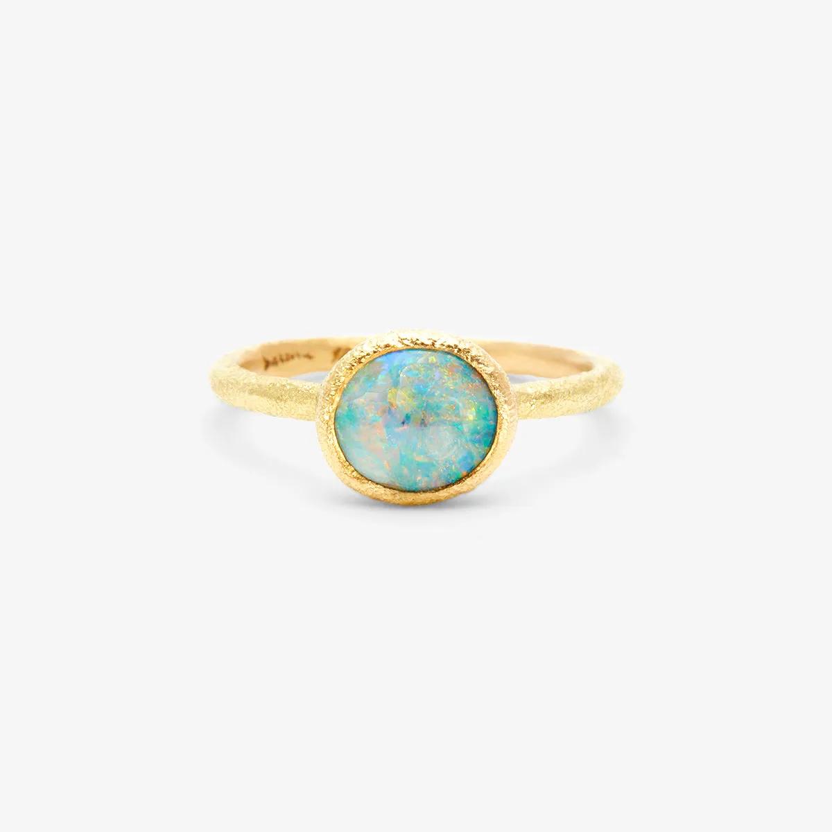 2.24 Carat One-of-a-Kind Semi-Black Opal Ring | OP5-OOAK