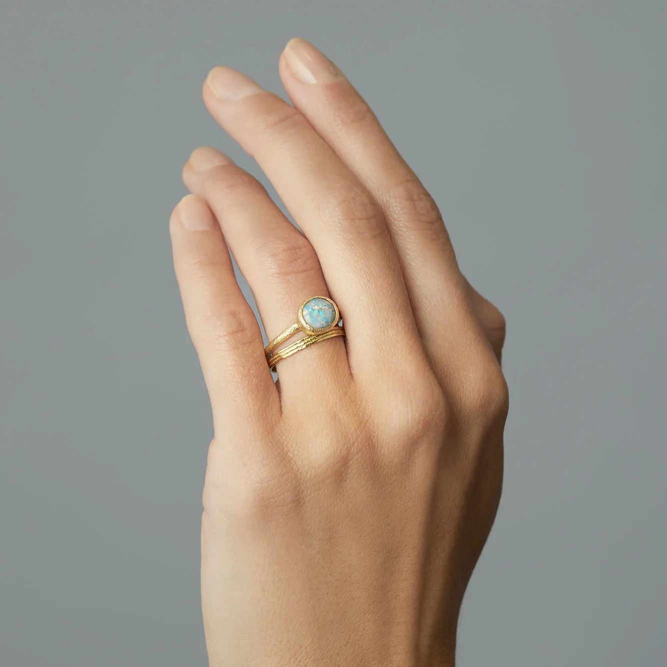 2.24 Carat One-of-a-Kind Semi-Black Opal Ring | OP5-OOAK