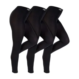 3 Pack Ladies Thermal Soft Fleece Lined Leggings