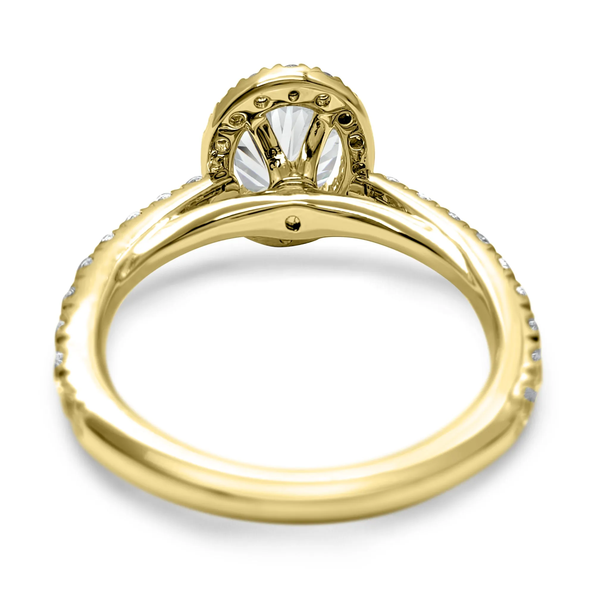3.3 ctw Diamond Halo Wedding set, Oval  Engagement set, Bridal Set 14k Solid Yellow