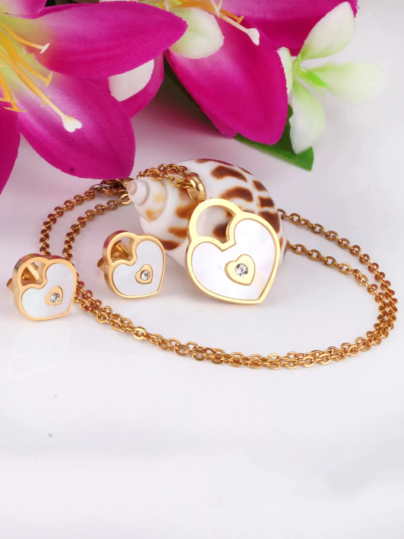 3pcs Heart Lock Charm Jewelry Set - FD ⚡