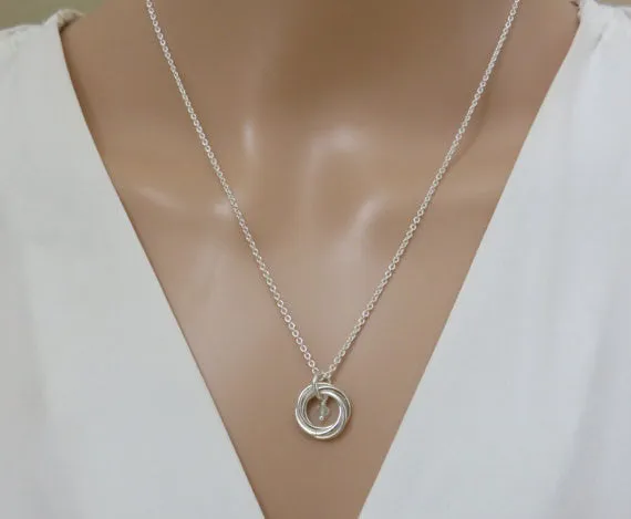 40th Birthday Gift for Women | Sterling Silver Birthstone Necklace | 40th Birthday Gifts