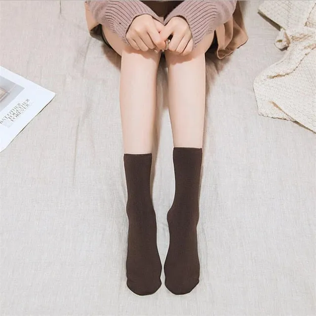 6 Pairs Winter Warmer Women Thermal Wool Cashmere Socks