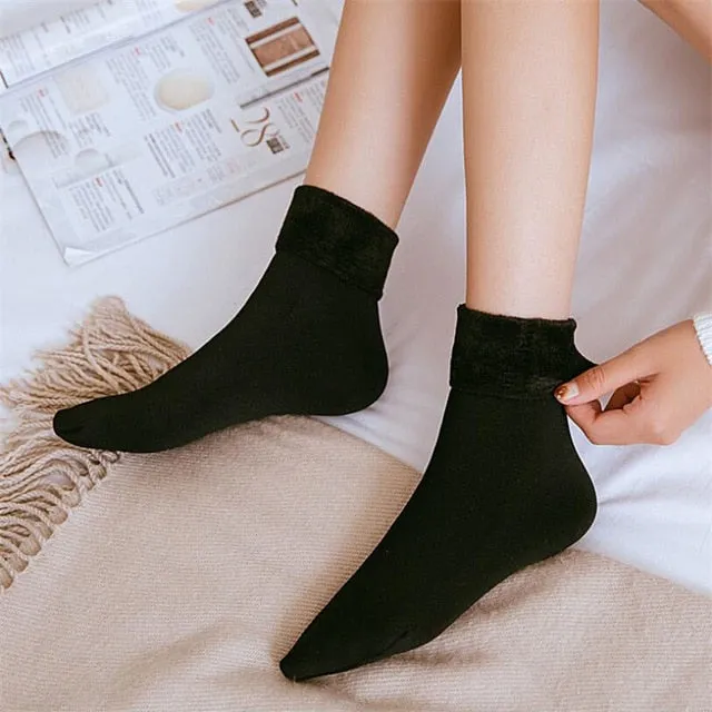 6 Pairs Winter Warmer Women Thermal Wool Cashmere Socks