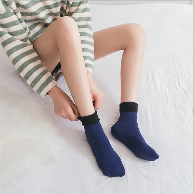 6 Pairs Winter Warmer Women Thermal Wool Cashmere Socks