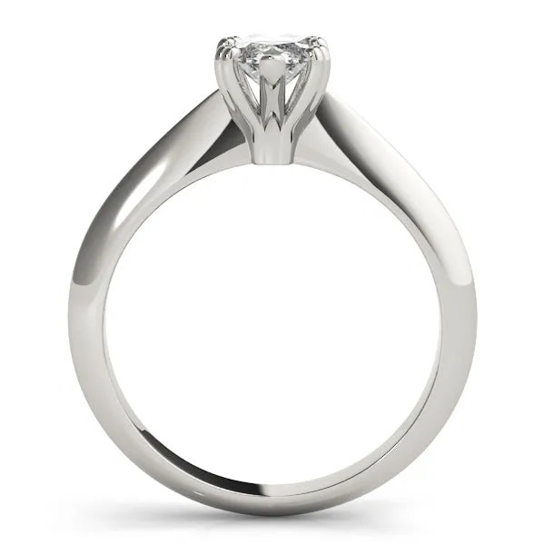 6-Prong Marquise Solitaire 14k White Gold Moissanite Engagement Ring