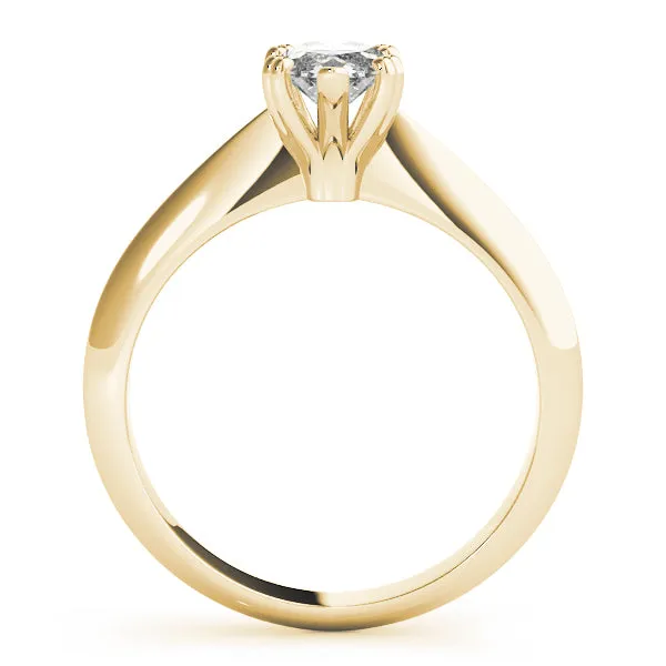 6-Prong Marquise Solitaire 14k White Gold Moissanite Engagement Ring