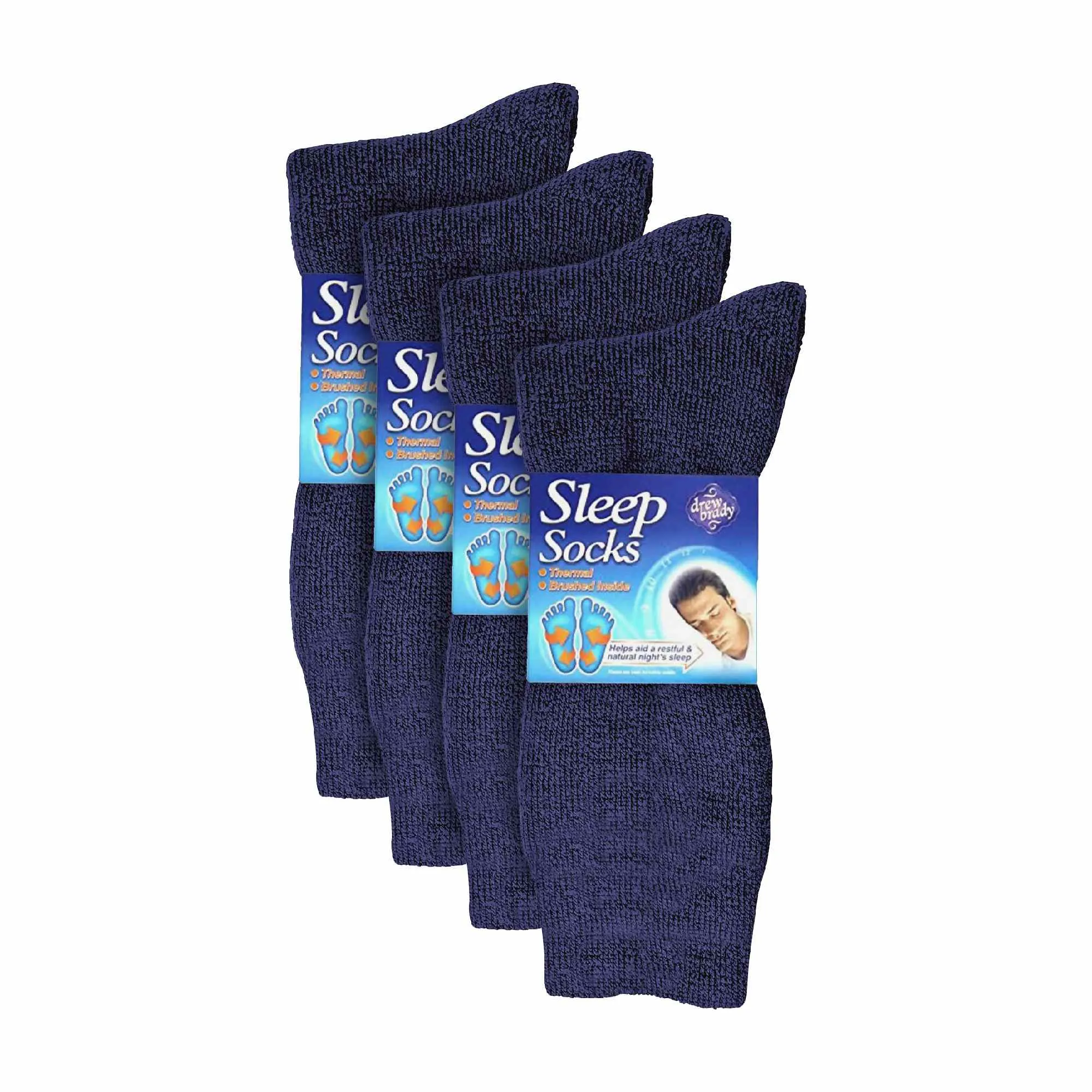 8 Pack Mens Soft Thermal Sleep Bed Socks