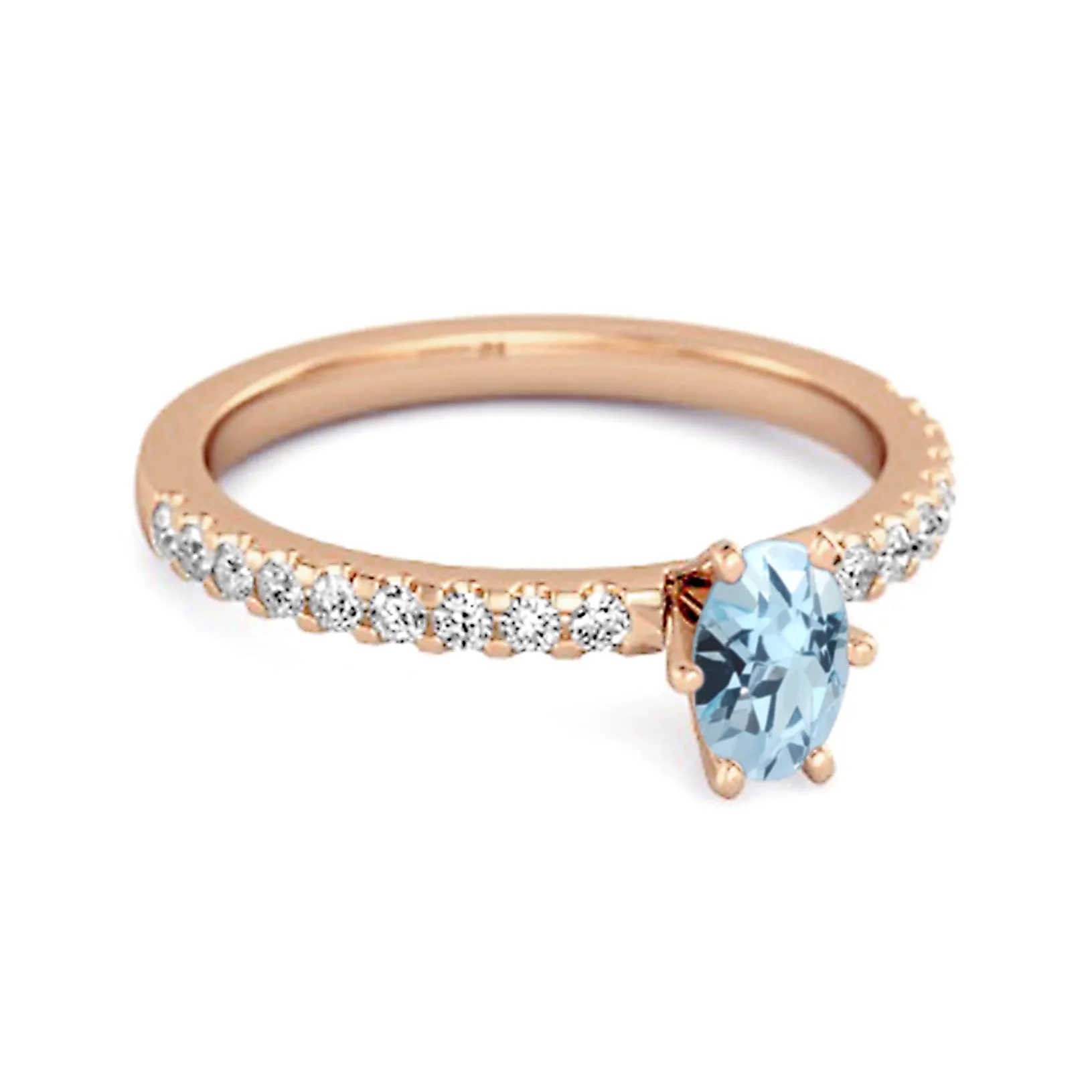 925 Sterling Silver 0.25 Ctw Blue Topaz Solitaire Accent Dazzling Ring