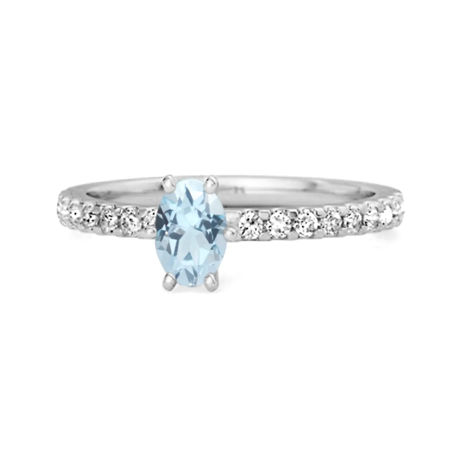 925 Sterling Silver 0.25 Ctw Blue Topaz Solitaire Accent Dazzling Ring