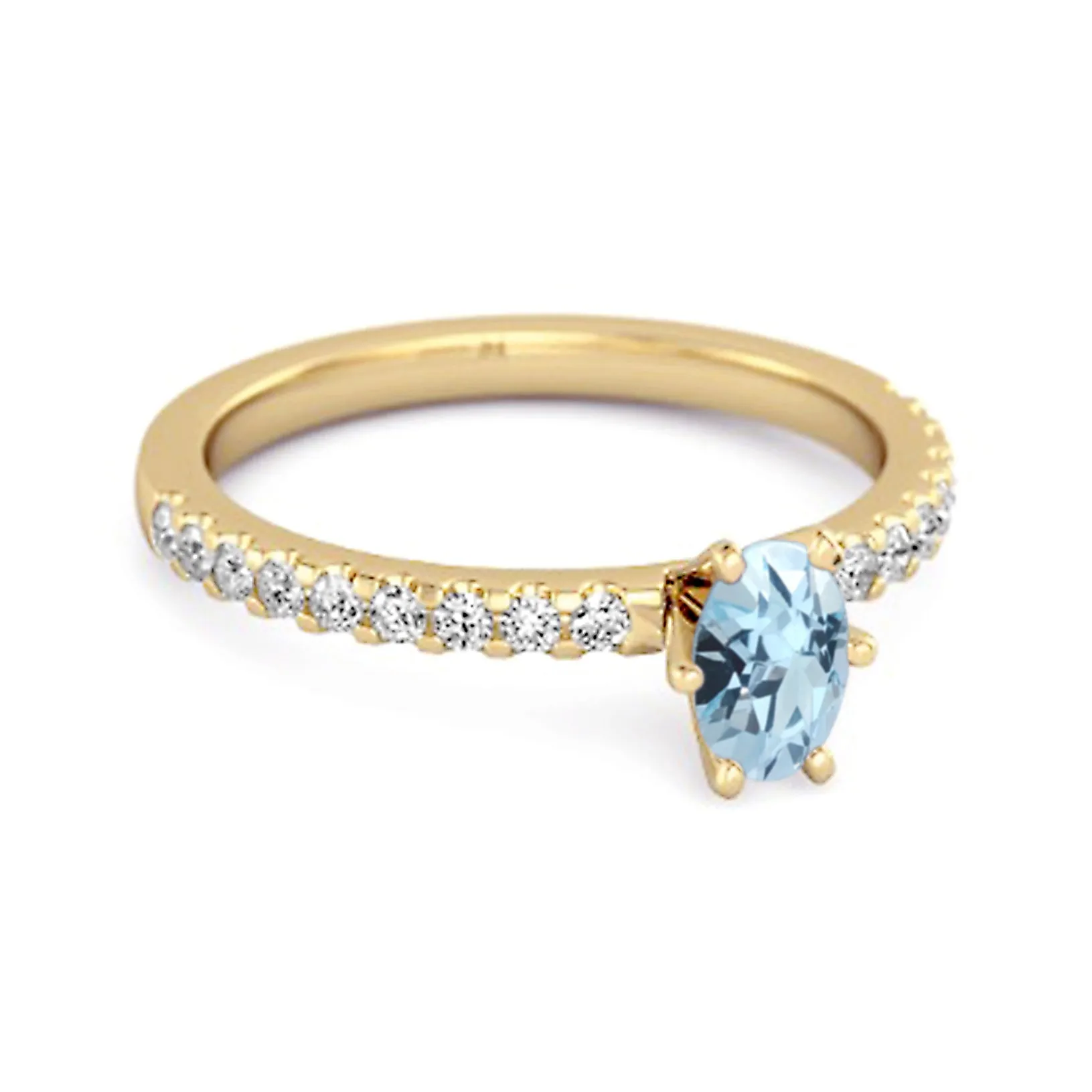 925 Sterling Silver 0.25 Ctw Blue Topaz Solitaire Accent Dazzling Ring