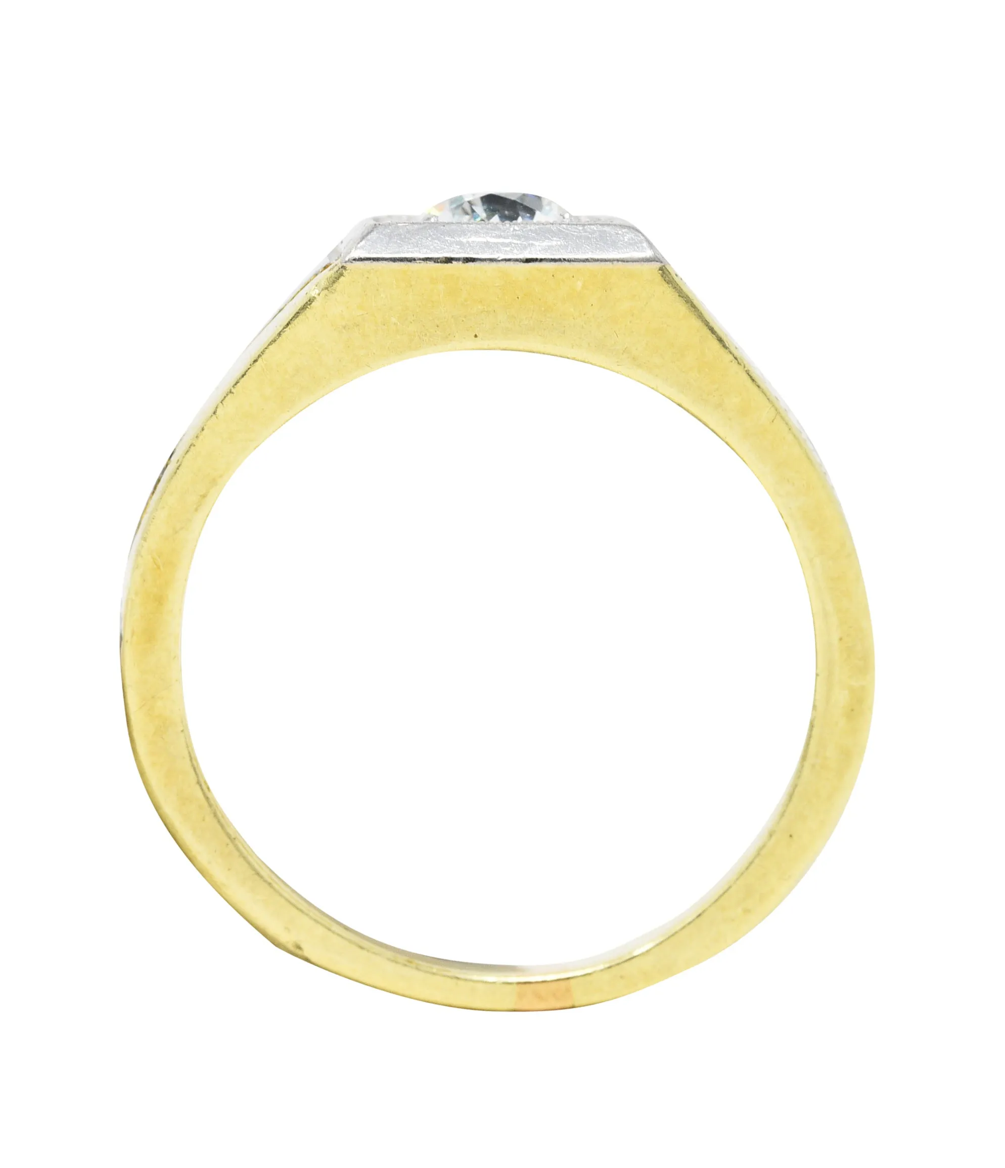 Allsopp-Steller 0.92 CTW Diamond 14 Karat Two-Tone Unisex Ring