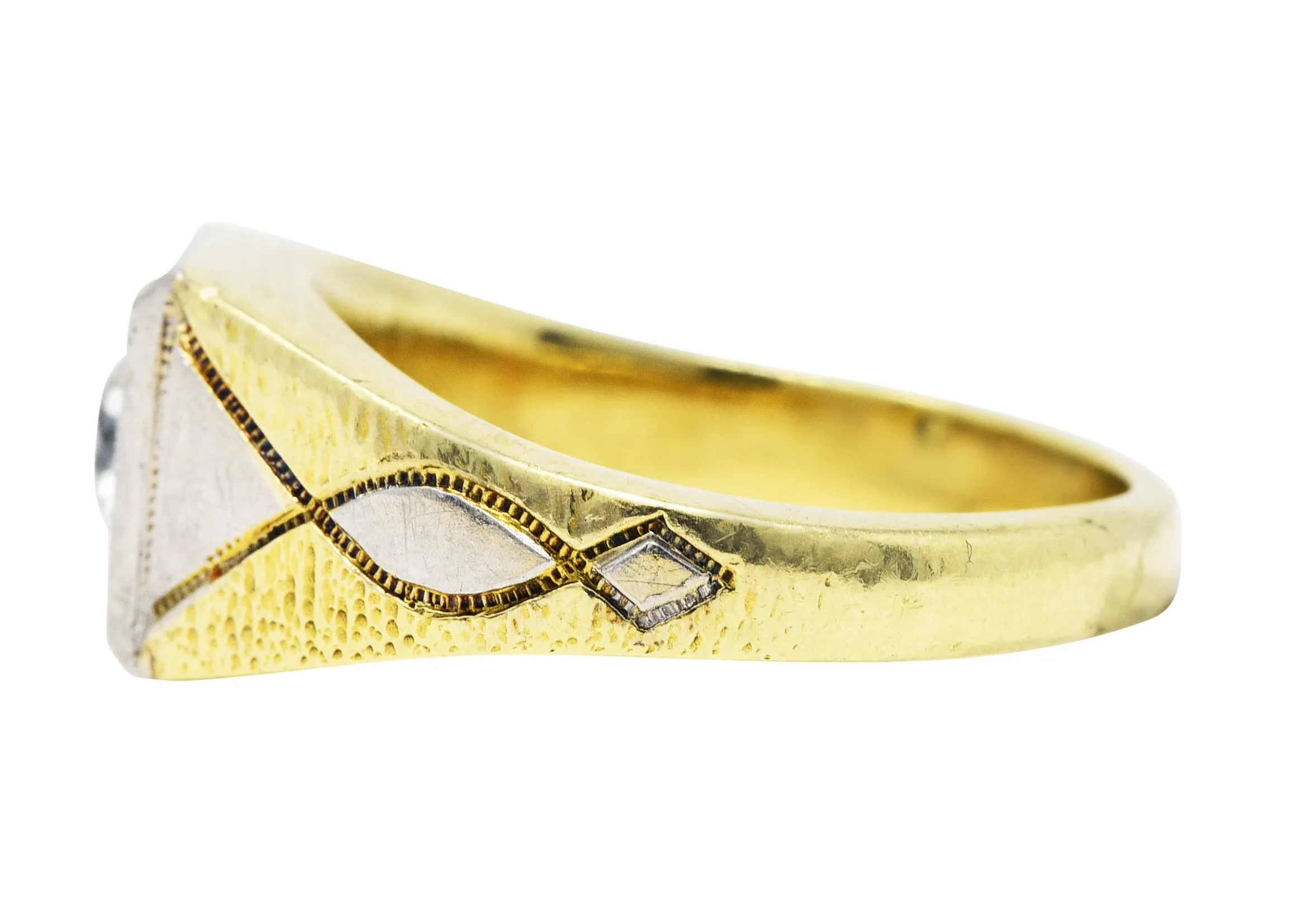 Allsopp-Steller 0.92 CTW Diamond 14 Karat Two-Tone Unisex Ring
