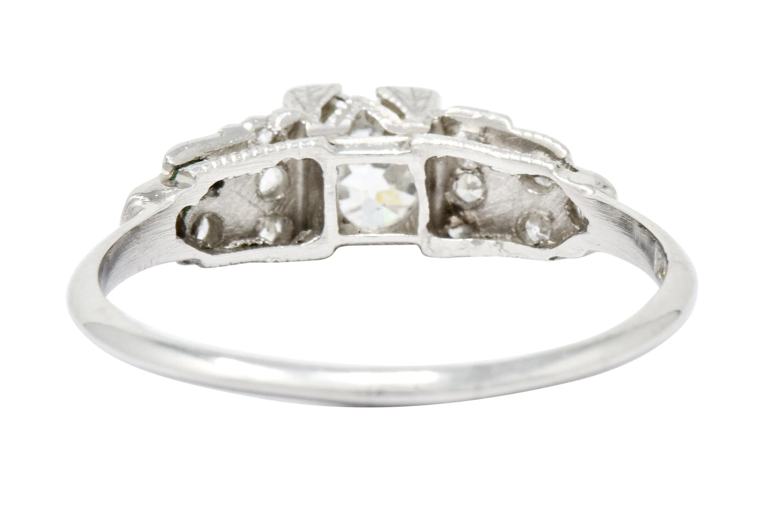 Art Deco 0.60 CTW Diamond Platinum Engagement Ring Circa 1930