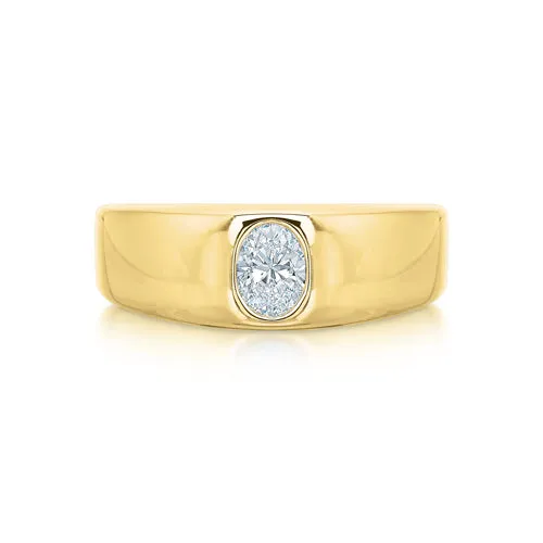 Aubri Burnished 0.43 ct Oval Diamond Ring