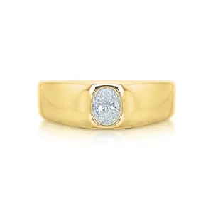 Aubri Burnished 0.43 ct Oval Diamond Ring