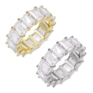 Baguette Two-Tone Eternity Band Combo Set