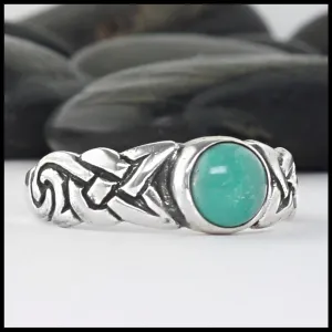 Ban Tigherna Celtic Ring with Turquoise - Special Edition