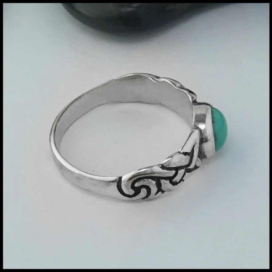 Ban Tigherna Celtic Ring with Turquoise - Special Edition