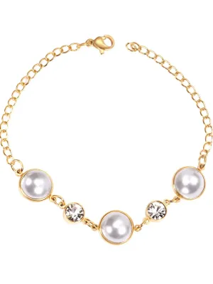 Bead & Rhinestone Decor Bracelet - FD ⚡